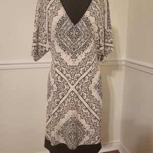 Le Chateau Pink and Black Dress, Size M